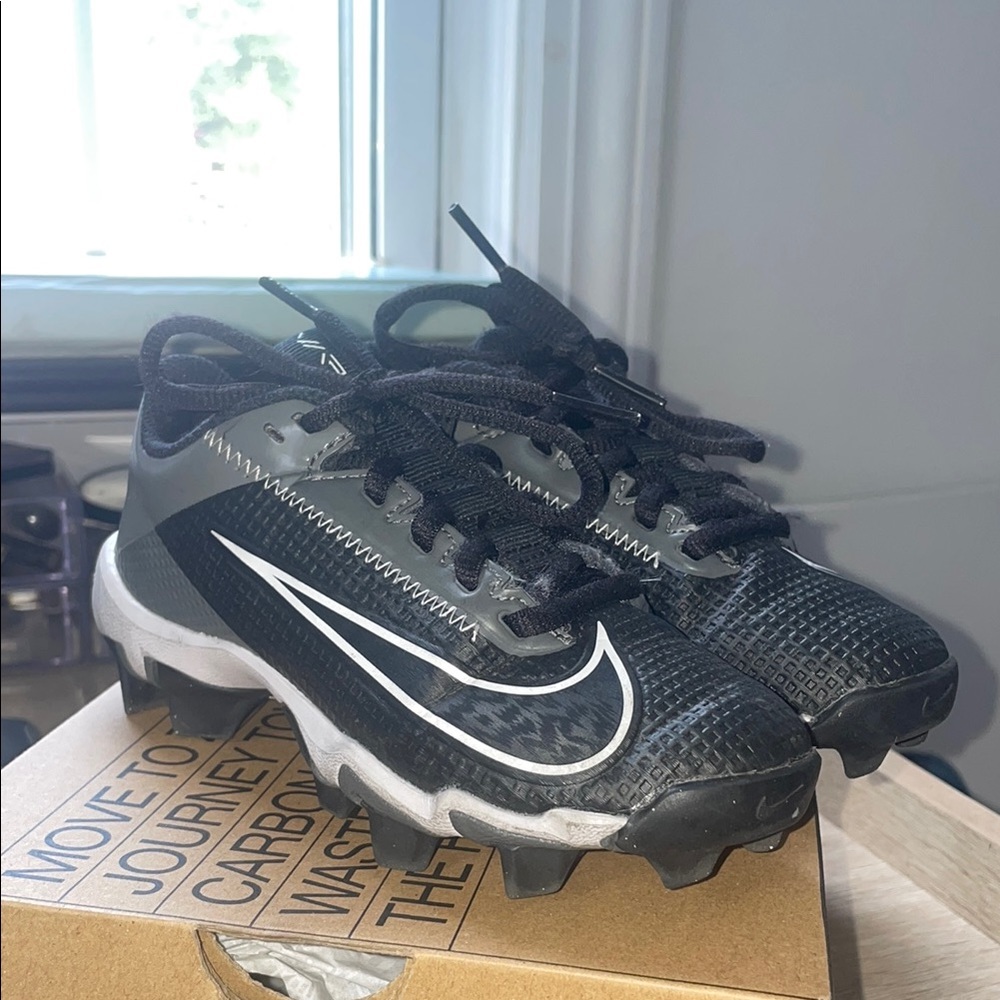 Kids Nike Football Black and White Cleats  | Sports Sneaker